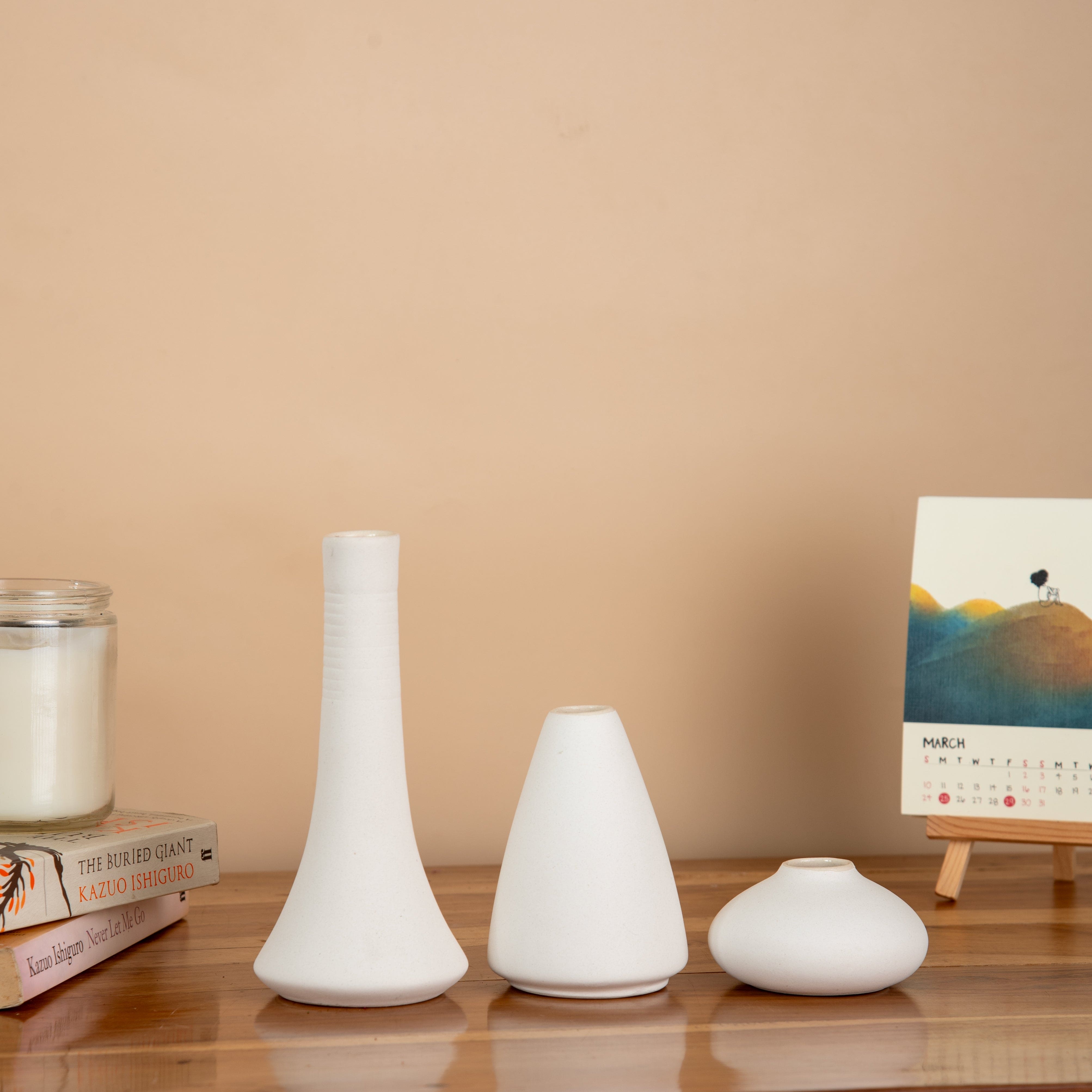 'Minimalist' Set of 3 Ceramic Mini Vases