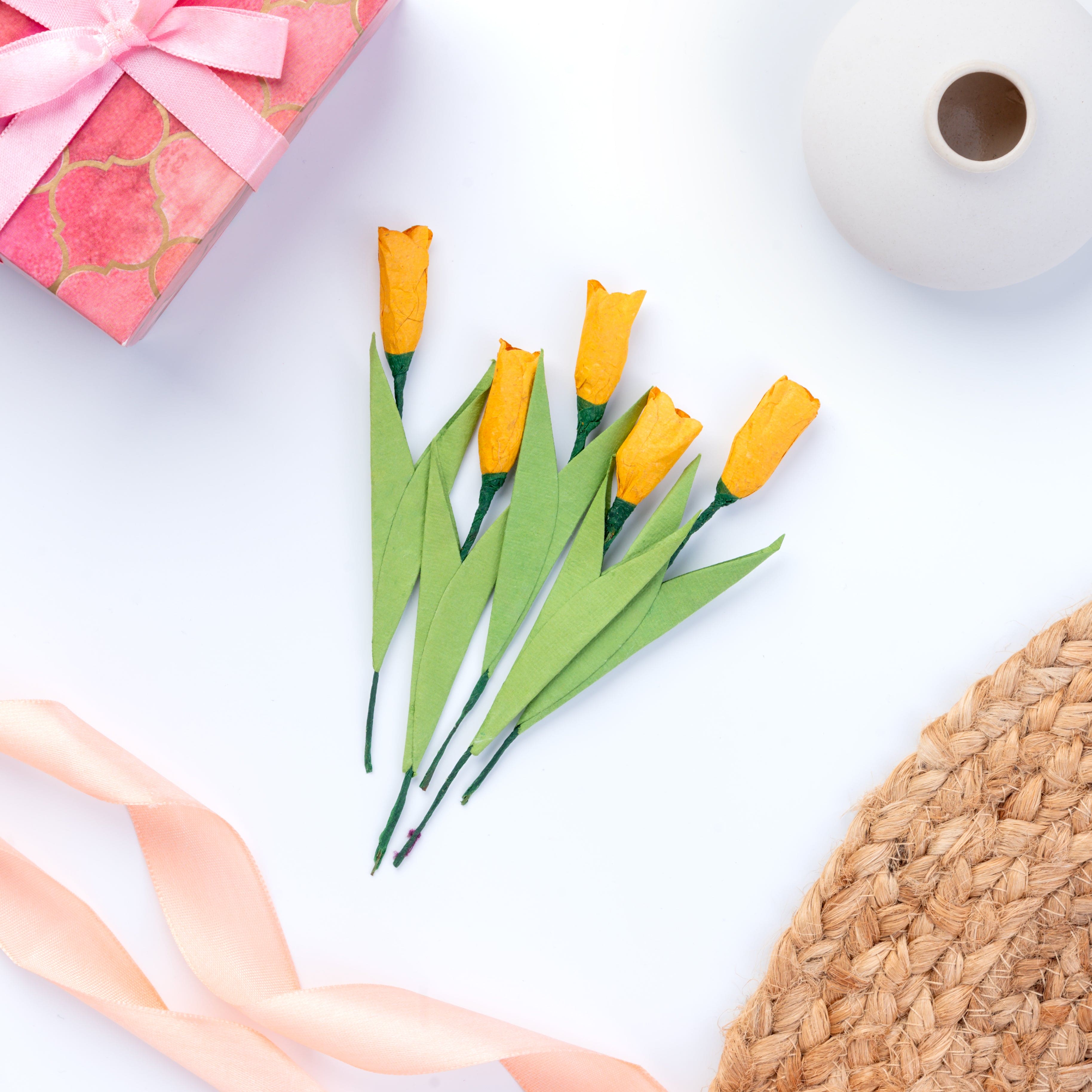 Yellow Handcrafted Flowers