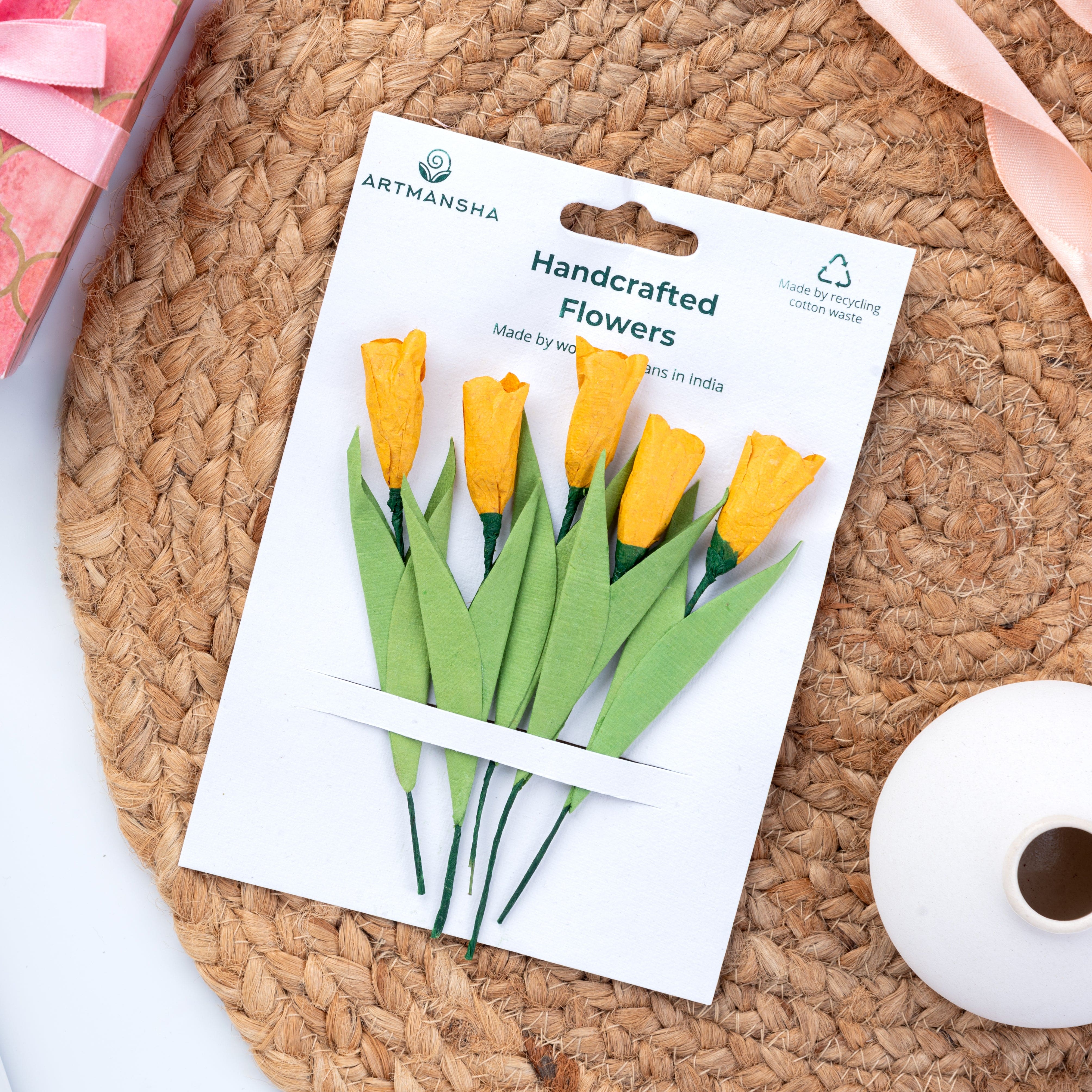 Yellow Handcrafted Flowers