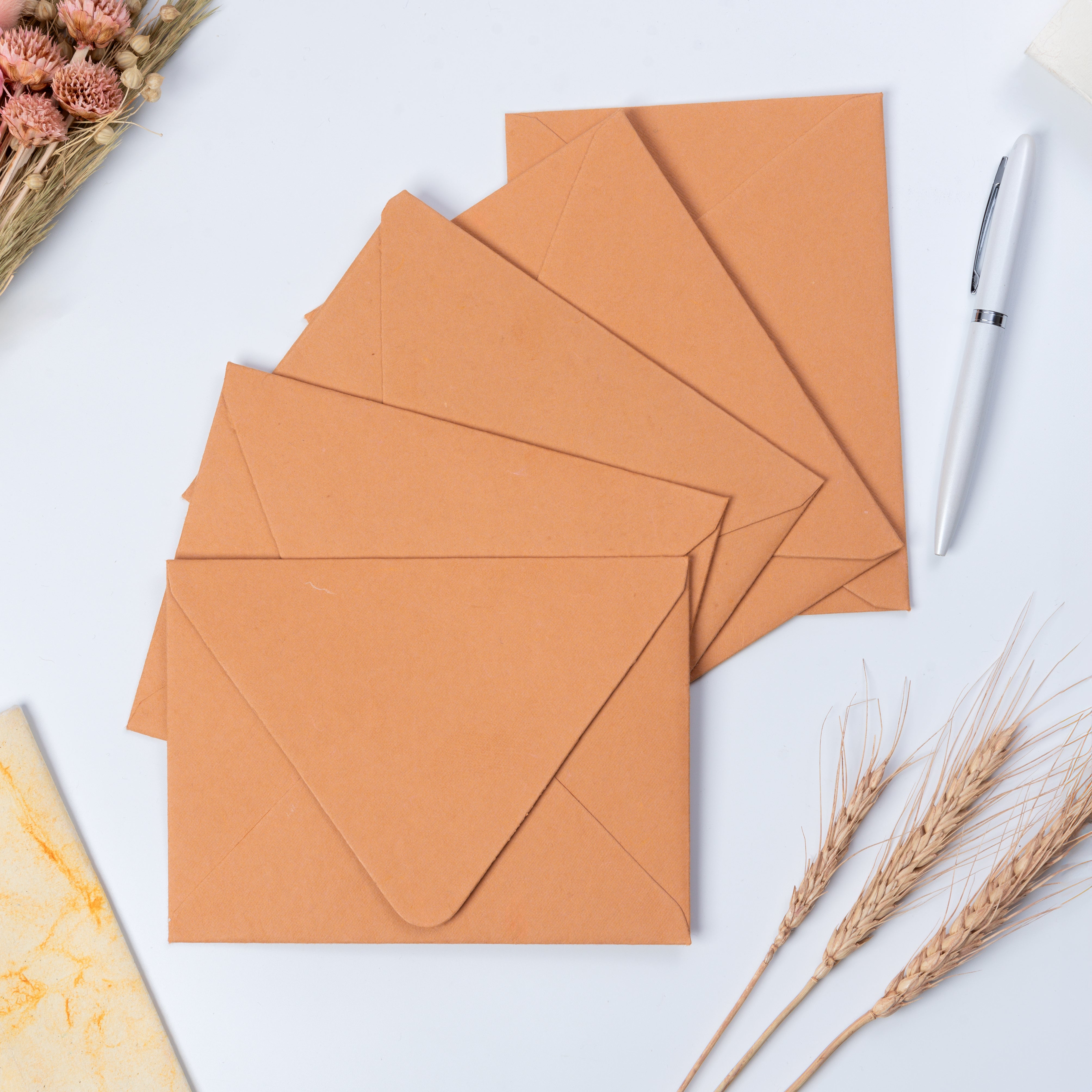'Earthy Elegance' Set of 10 Handmade Notecards with Envelopes