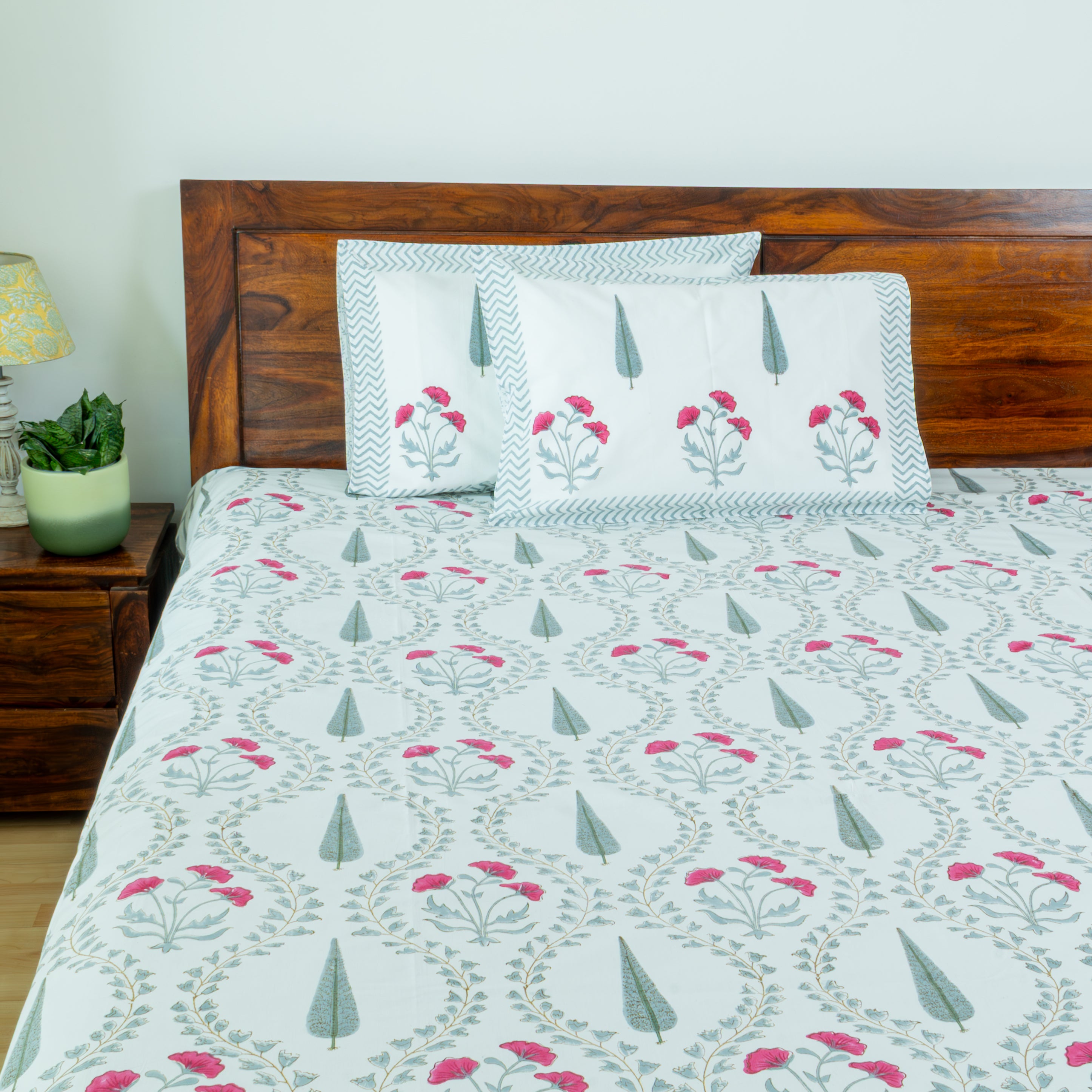 Birch - Super King Size 100% Cotton Percale 300 TC Bedsheet