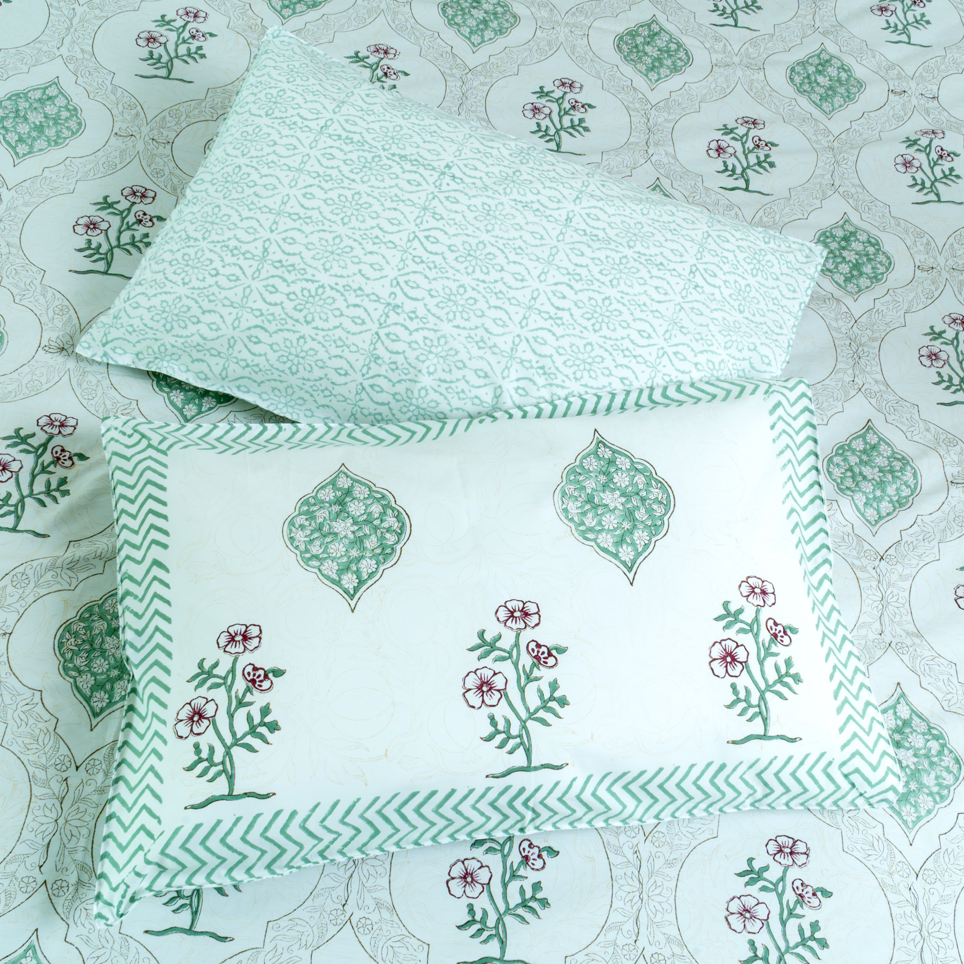 Cedar - 100% Cotton Percale 300 TC Bedsheet - Super King Size