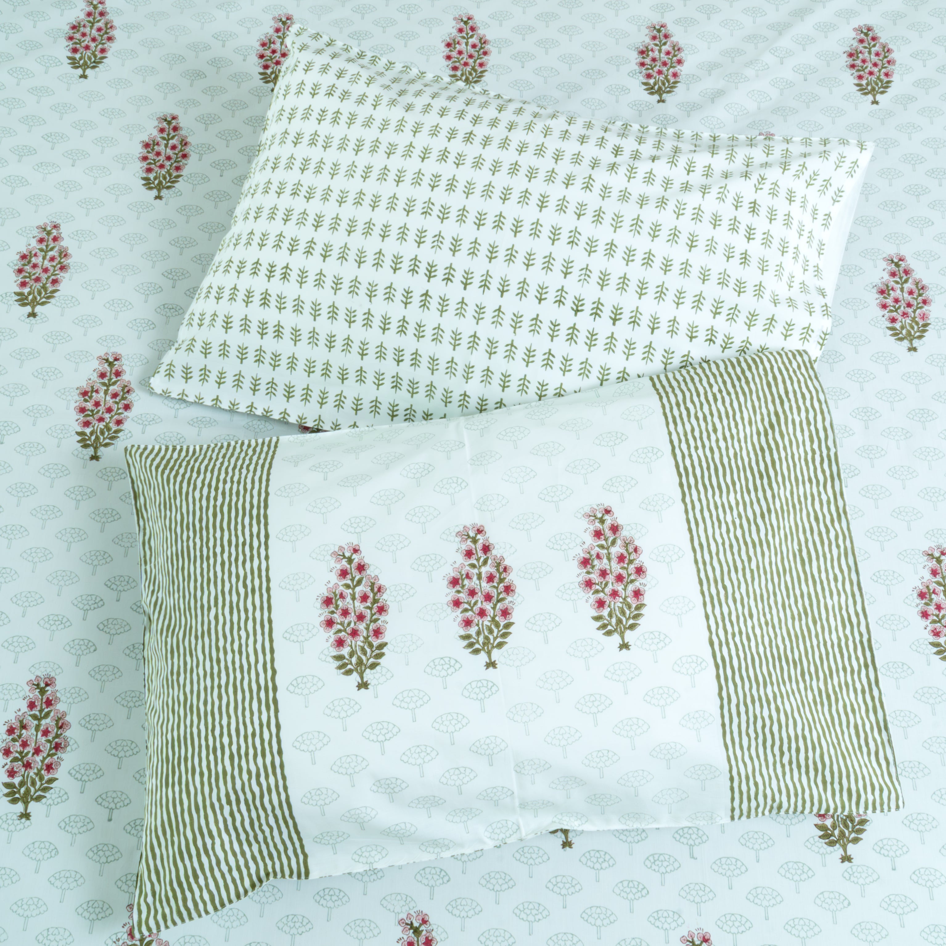 Maple - Handcrafted 300 TC Cotton Percale Super King Bedsheet