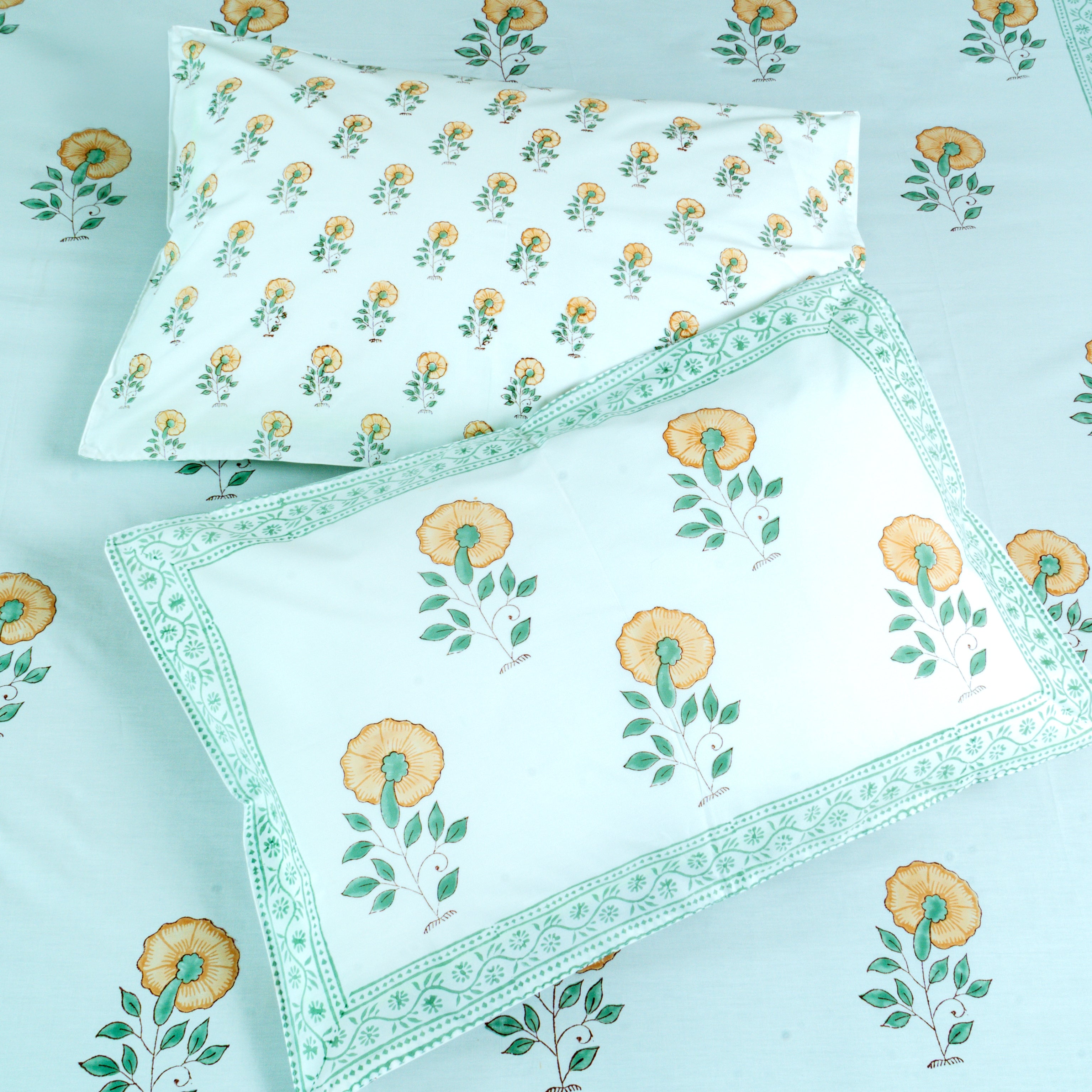 Cassia - 100% Cotton Percale 300 TC Super King Size Bedsheet