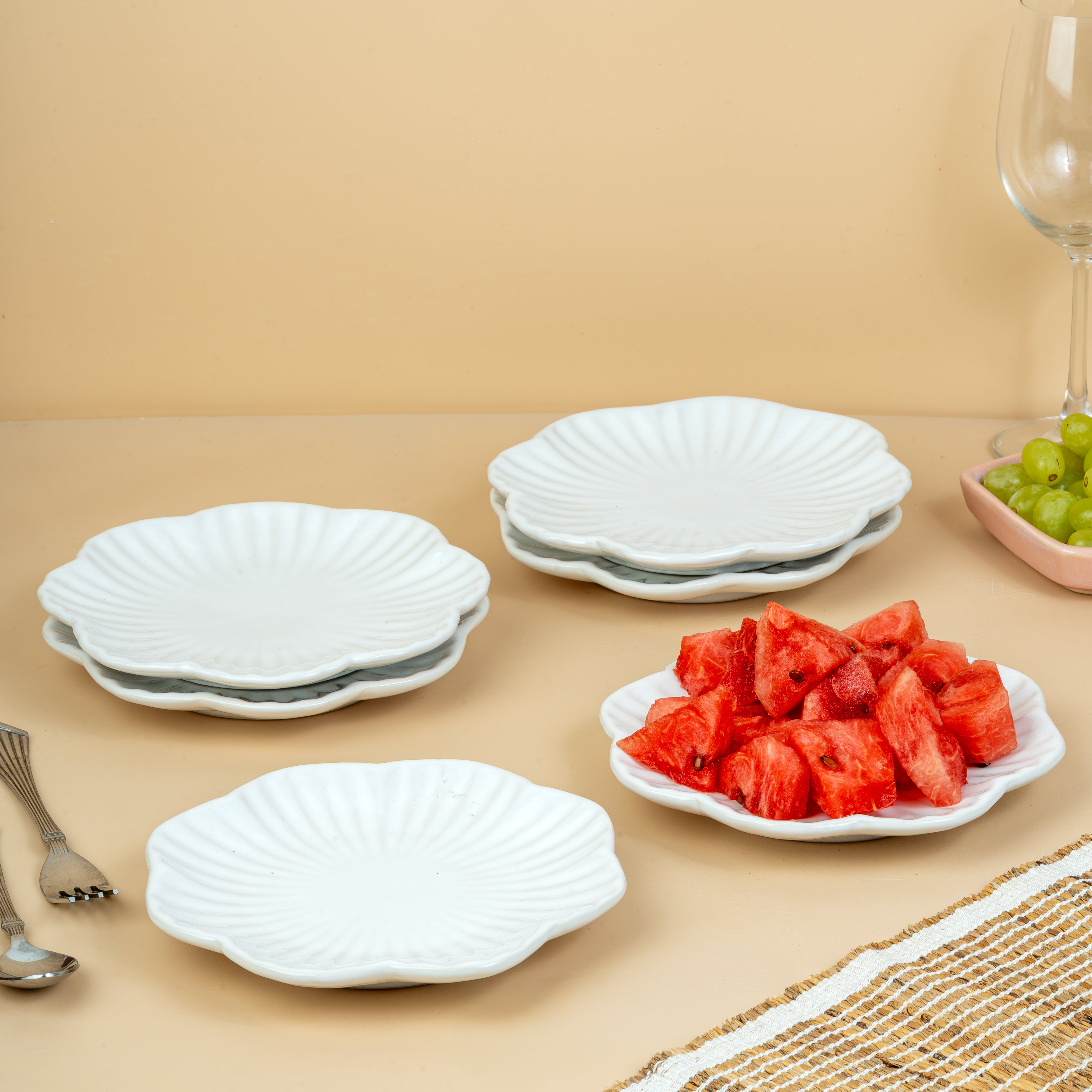 Bloom – Set of 6 Ceramic Snack Plates