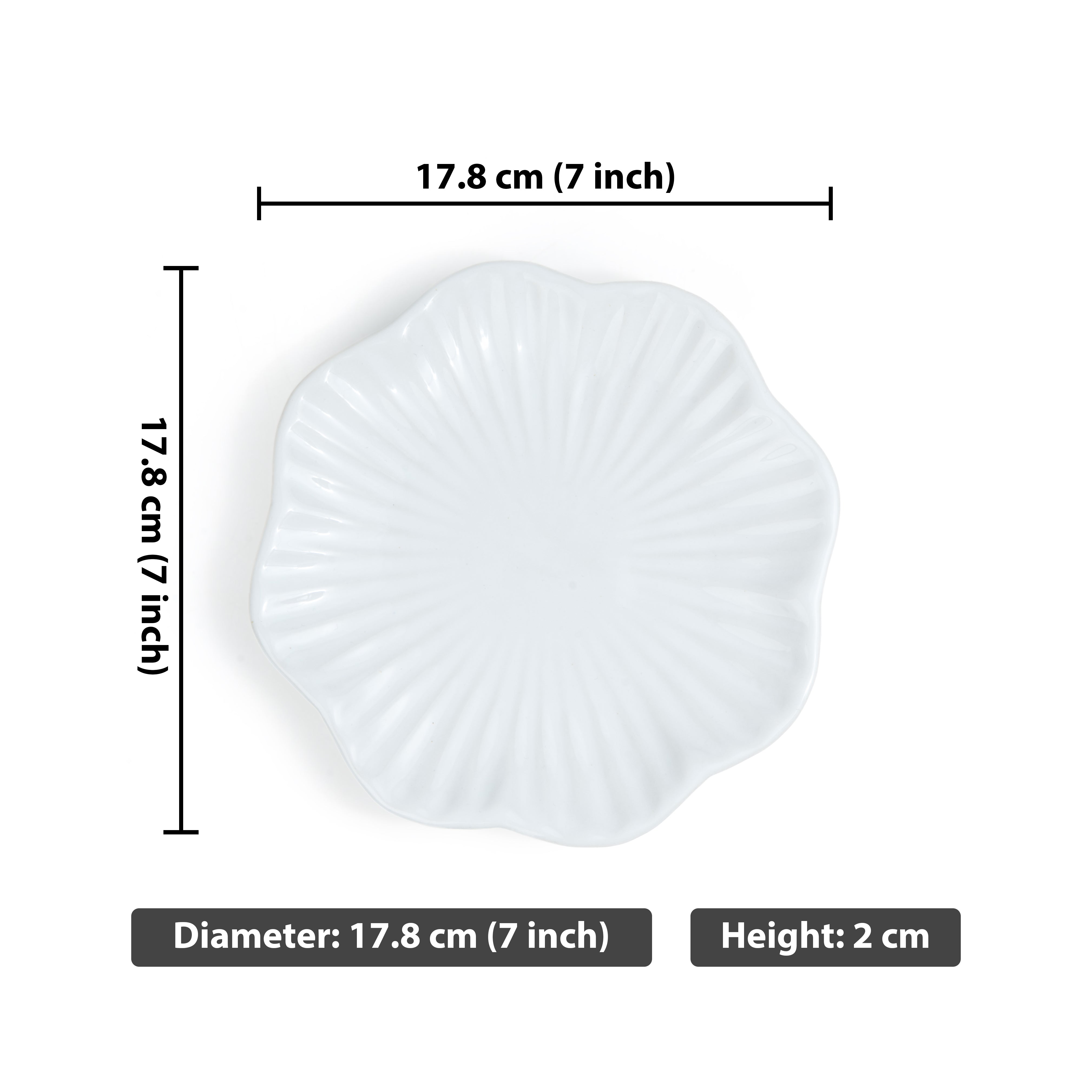 Bloom – Set of 6 Ceramic Snack Plates