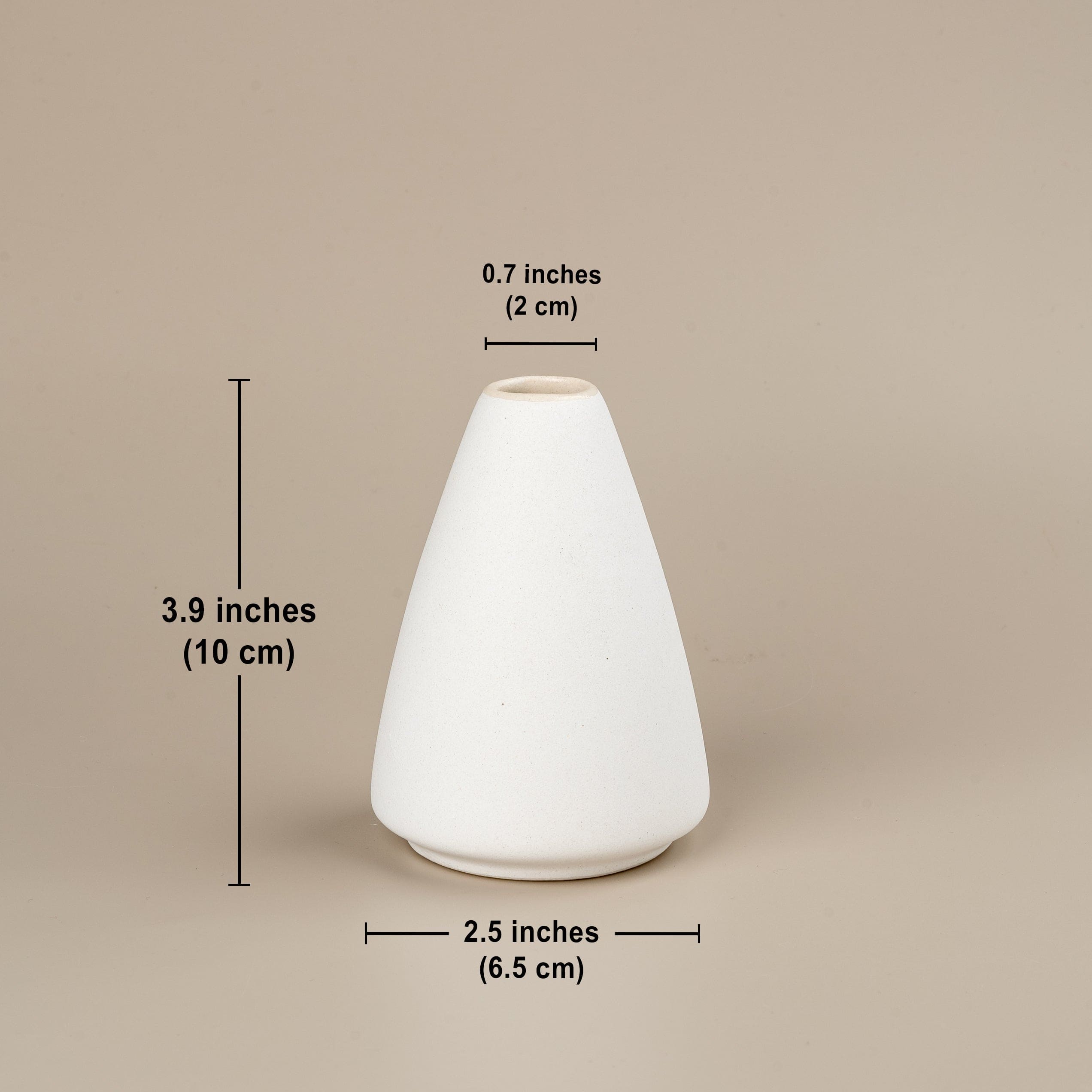 'Minimalist' Set of 3 Ceramic Mini Vases