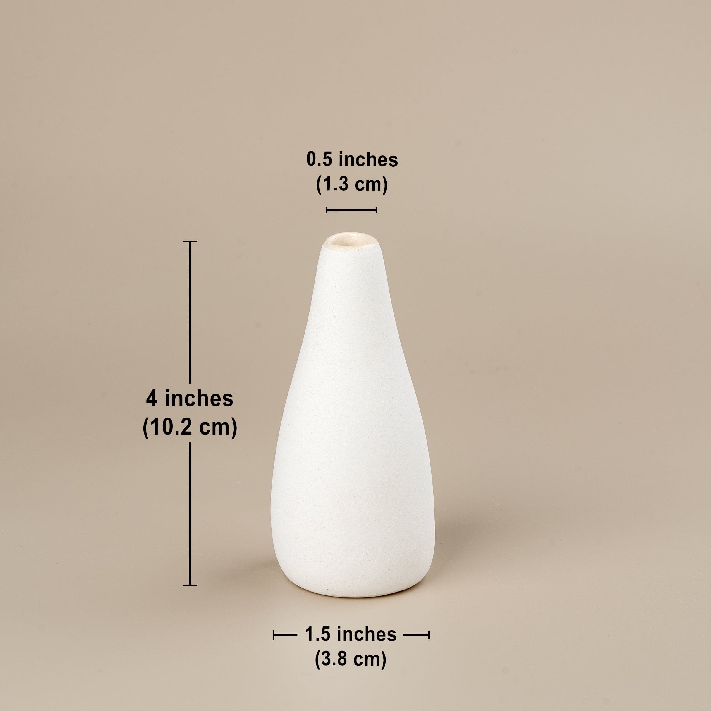 Harmony in Shapes - Set of 6 White Ceramic Mini Vases