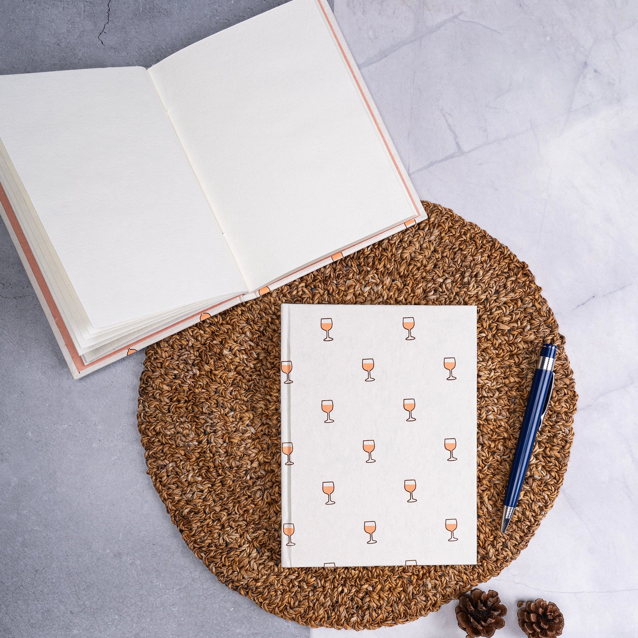 Artmansha 'Wine Glass' Hardbound Diary artmansha