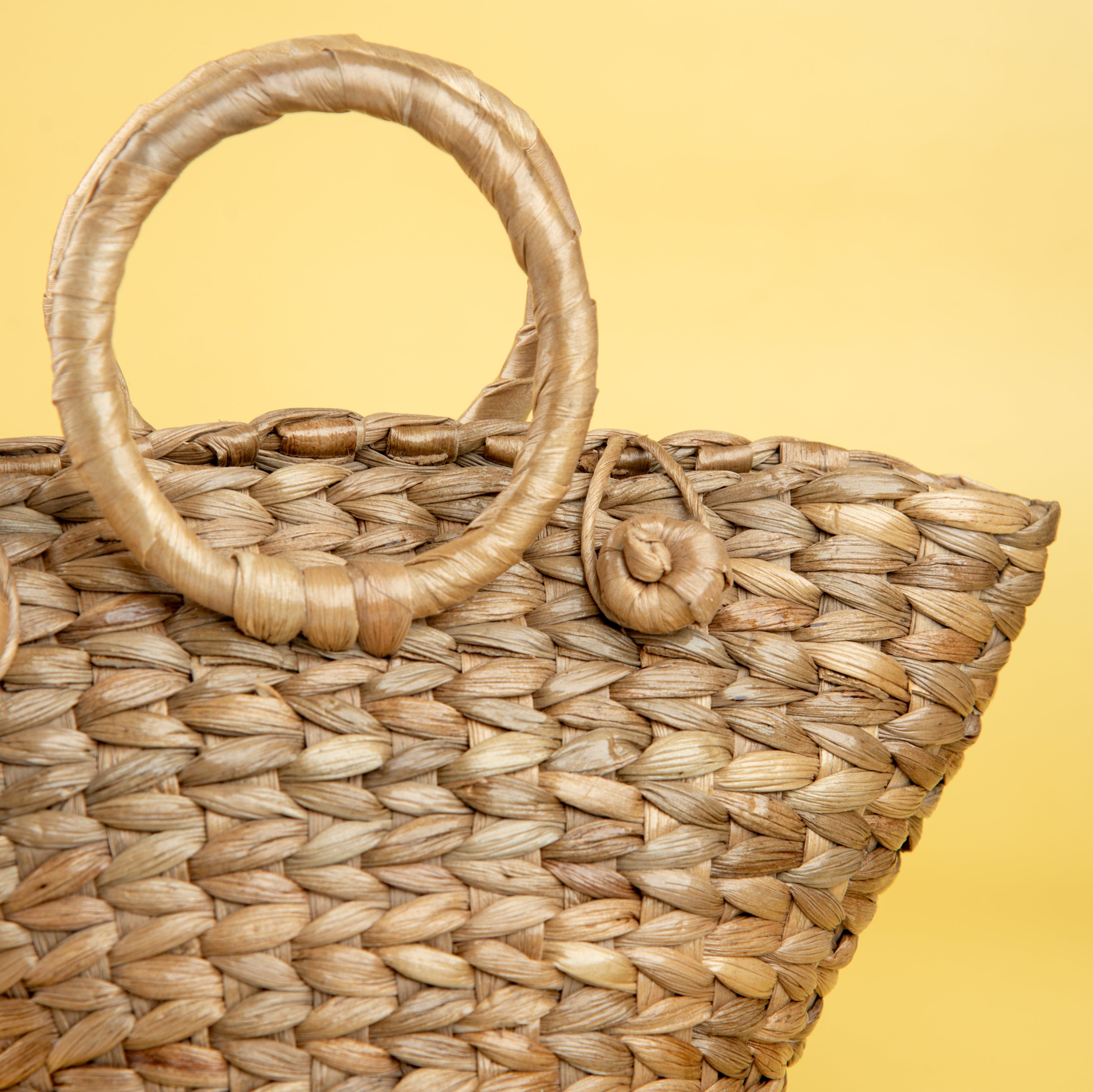 Bags Natural Water Hyacinth Handcrafted Mini Tote artmansha
