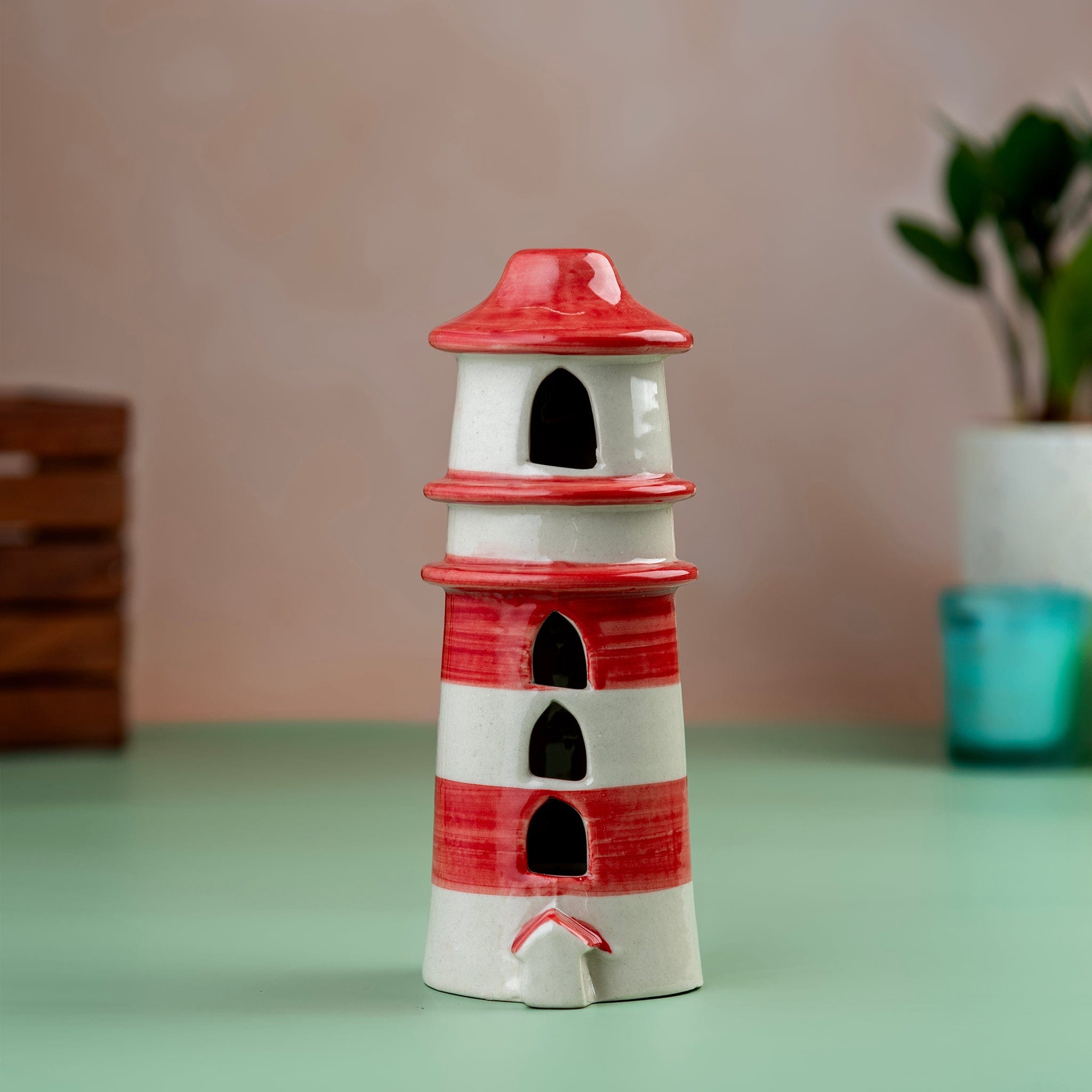 Decor 'Lighthouse' Ceramic Tealight Holder artmansha