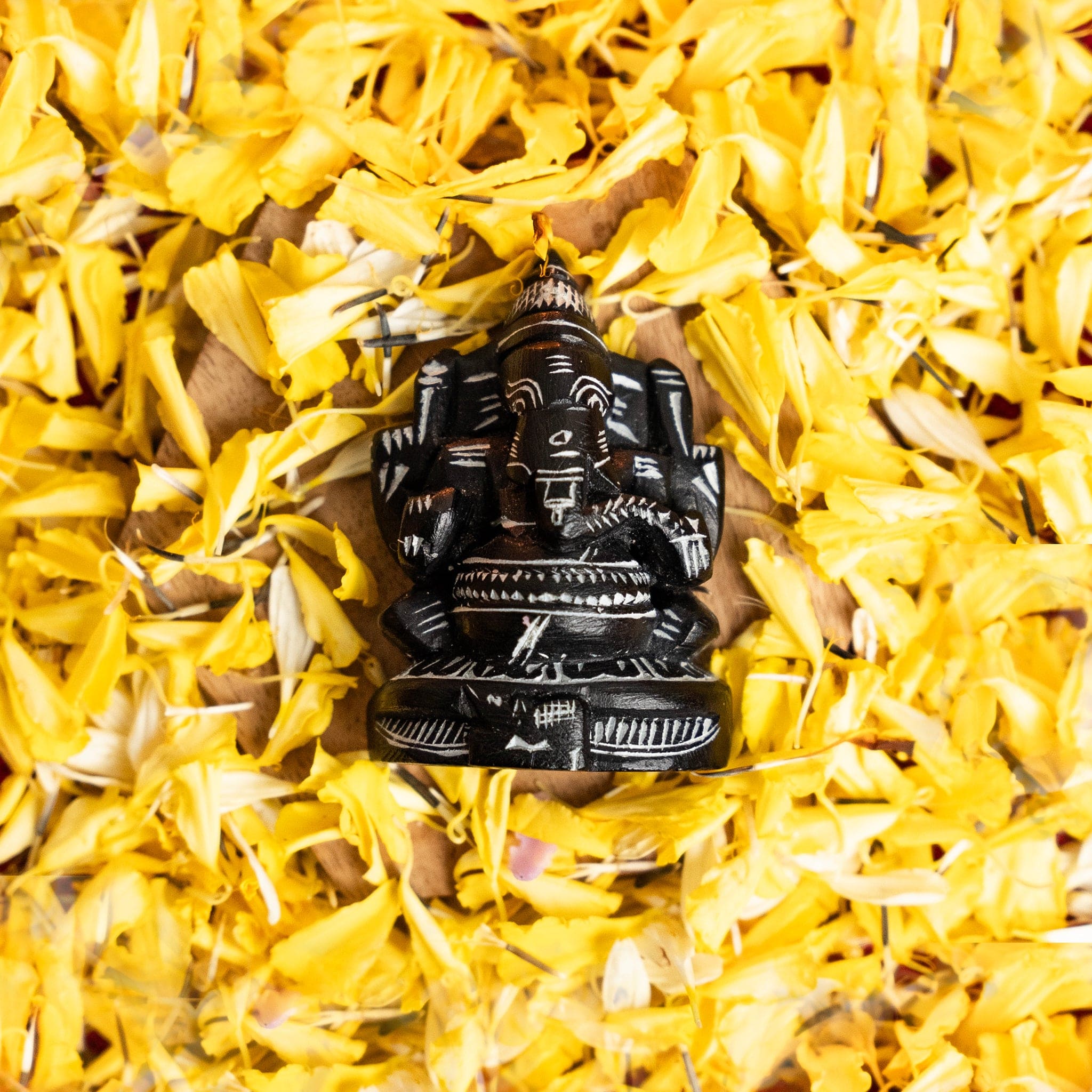 Decor Stone Carved Lord Ganesha Idol - Small artmansha
