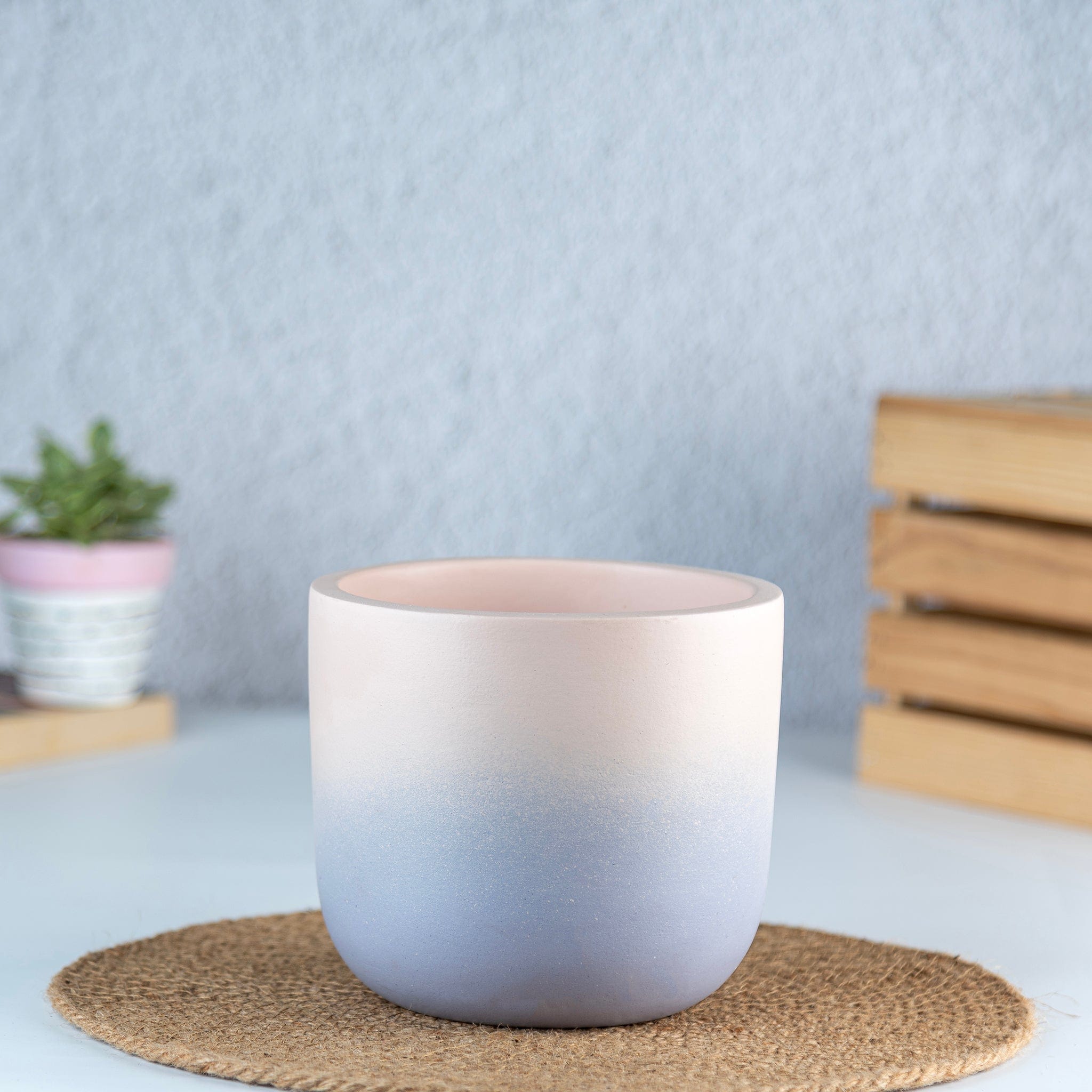 Pots & Planters Artmansha Shaded Pink Terracotta Planter artmansha