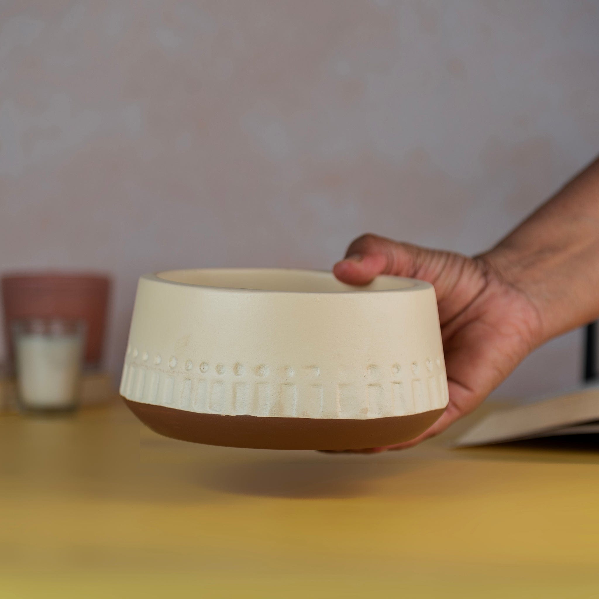 Pots & Planters 'Earthy' Carved Terracotta Planter artmansha