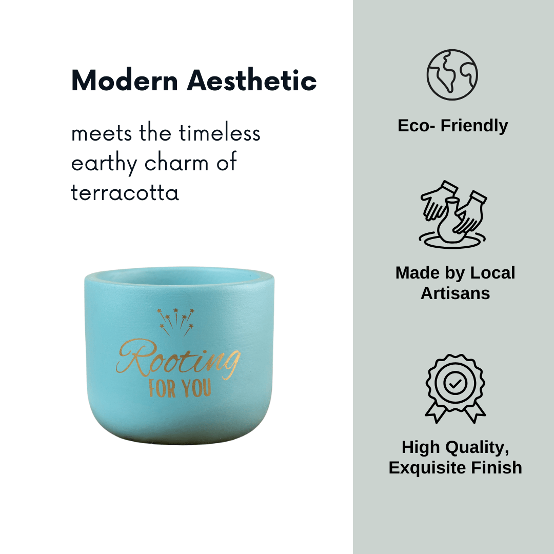 Pots & Planters 'Rooting for You' Terracotta Planter artmansha