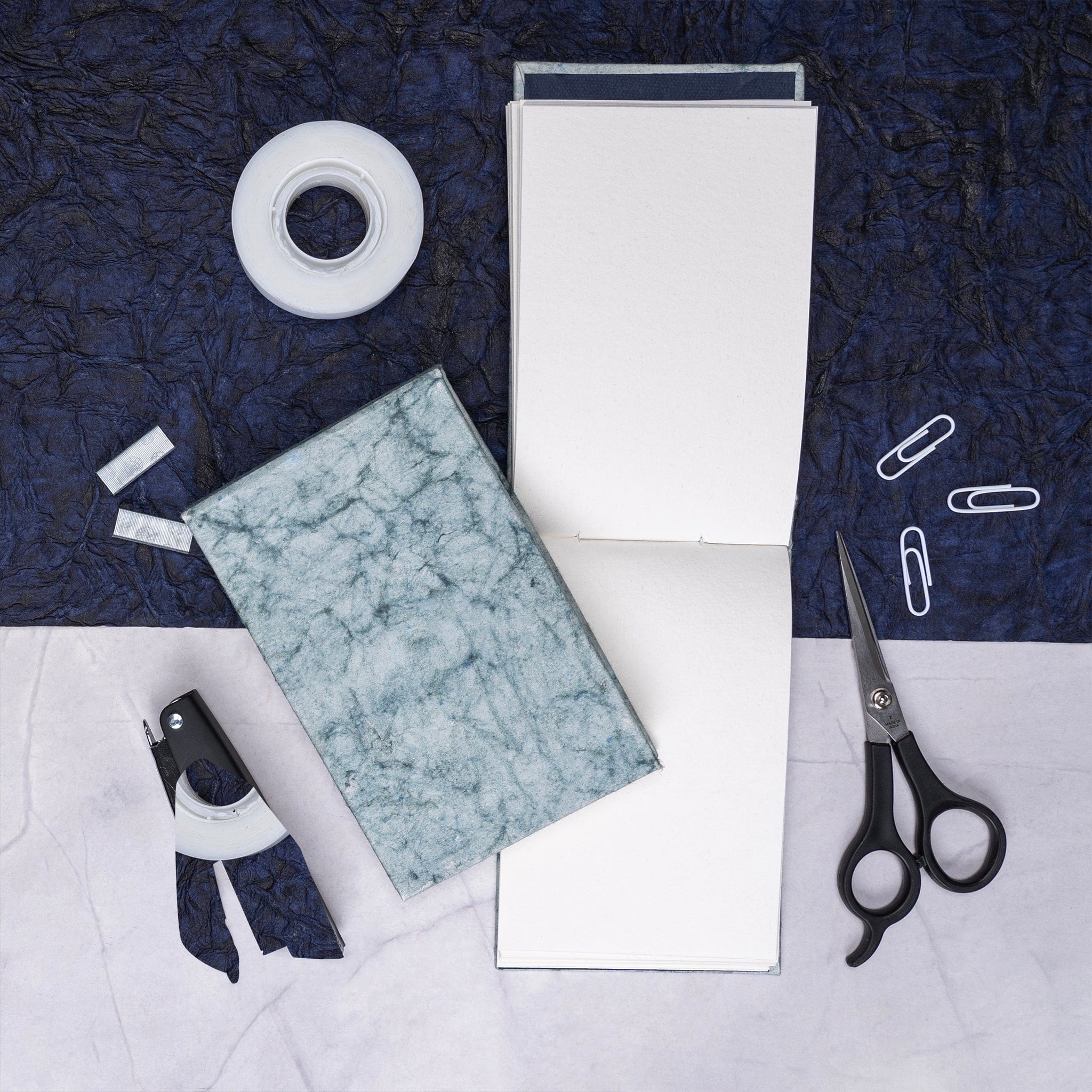 Small Blue Batik Notepad & Small Blue Batik Pocket Diary - Combo artmansha