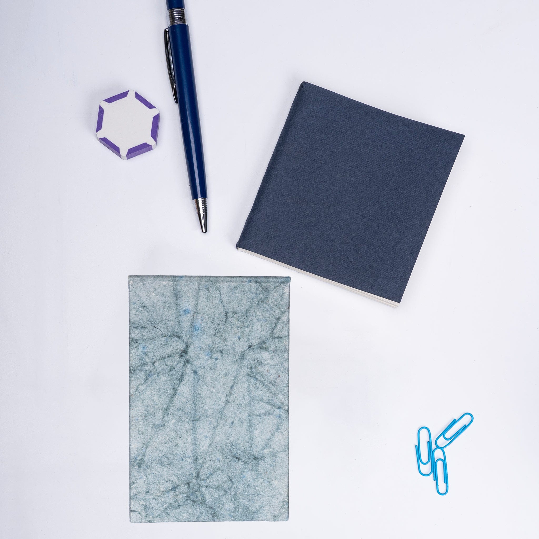 Small Blue Batik Notepad & Small Blue Batik Pocket Diary - Combo artmansha