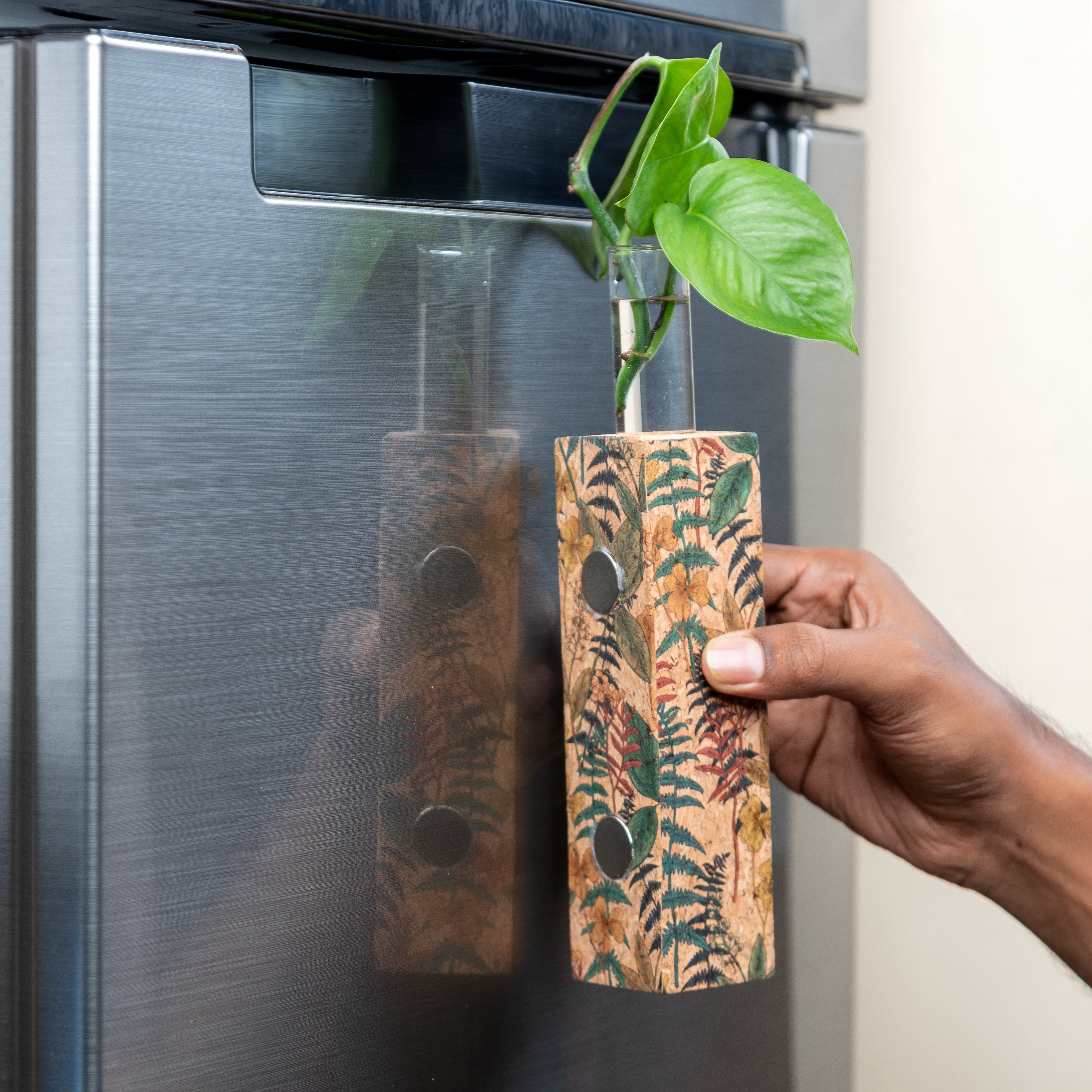 'Forest' Magnetic Cork Test Tube Planter/Vase
