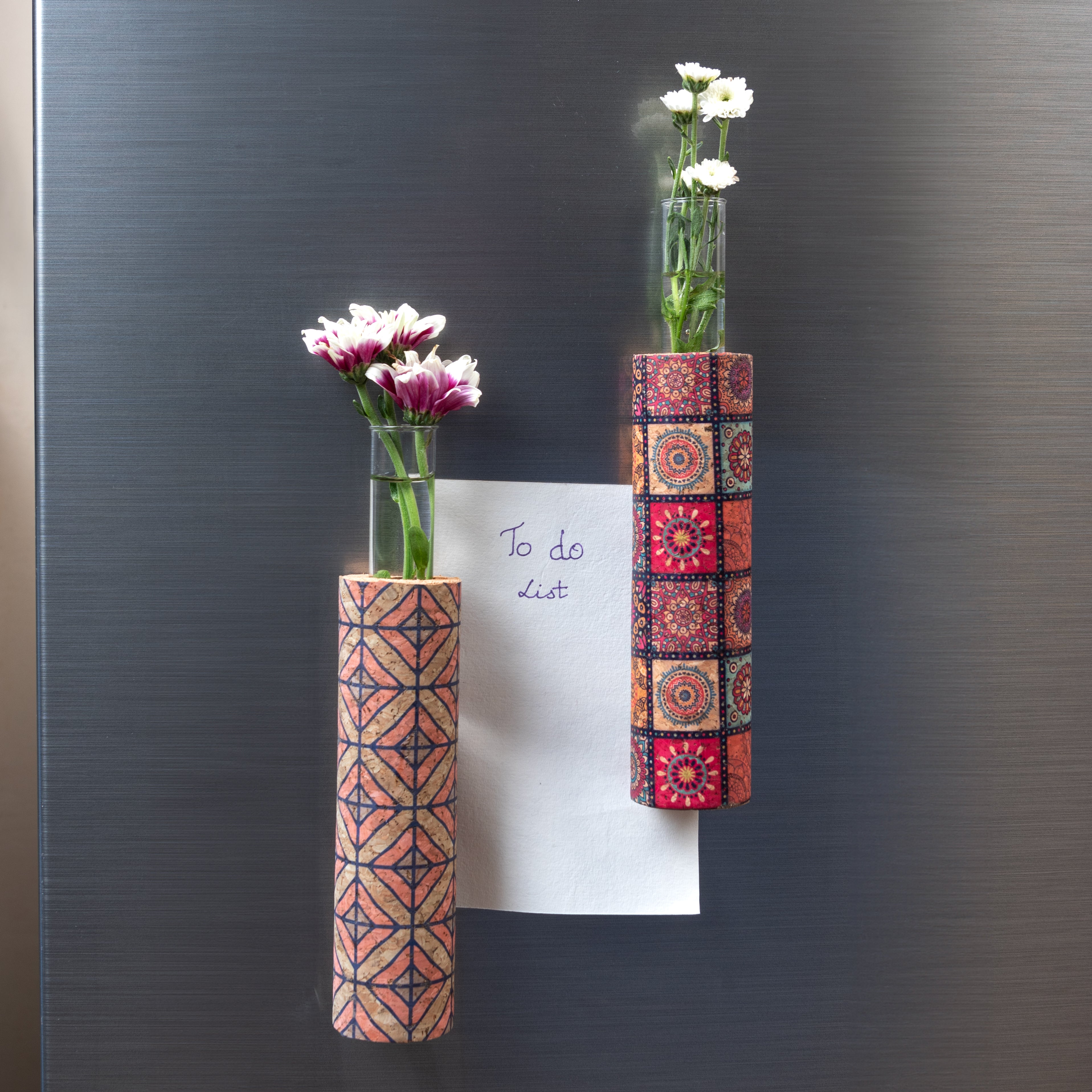 'Mosaic' Cork Magnetic Test Tube Planter/Vase
