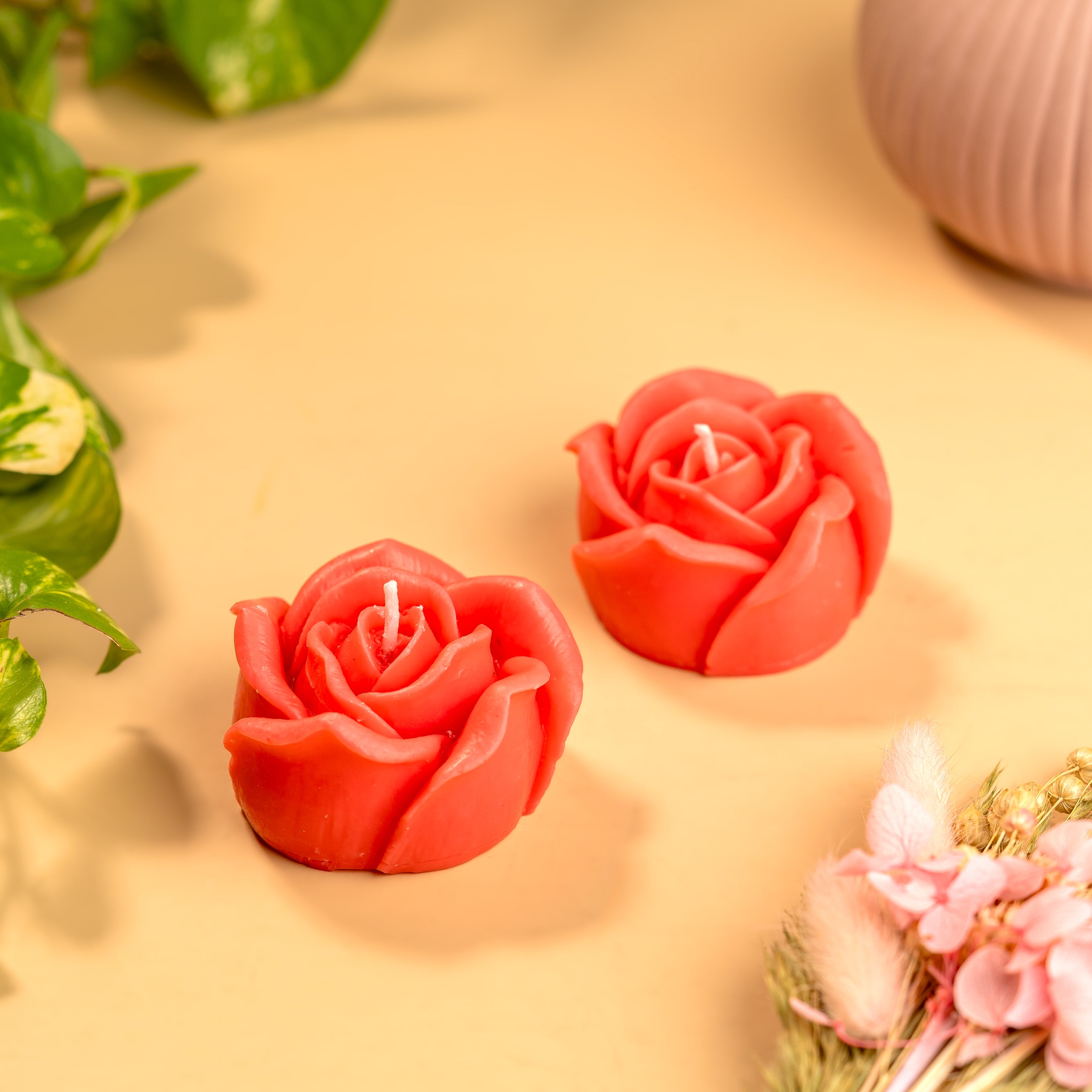 Rose Candle (Dark Pink )- Starwberry