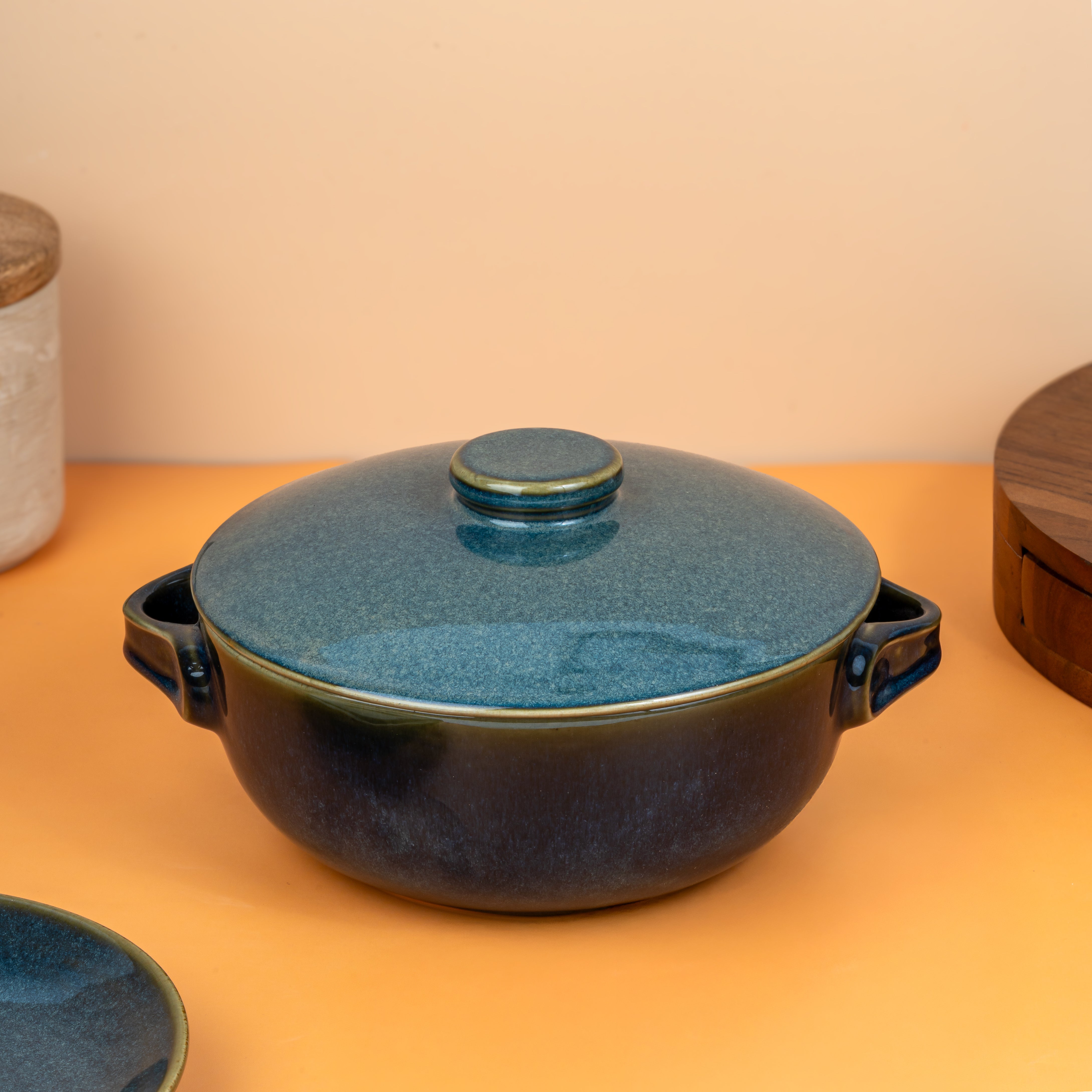 Midnight Tide- Bowl with Lid