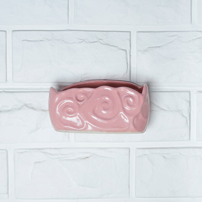 'Blush Dahlia' Ceramic Wall Planter