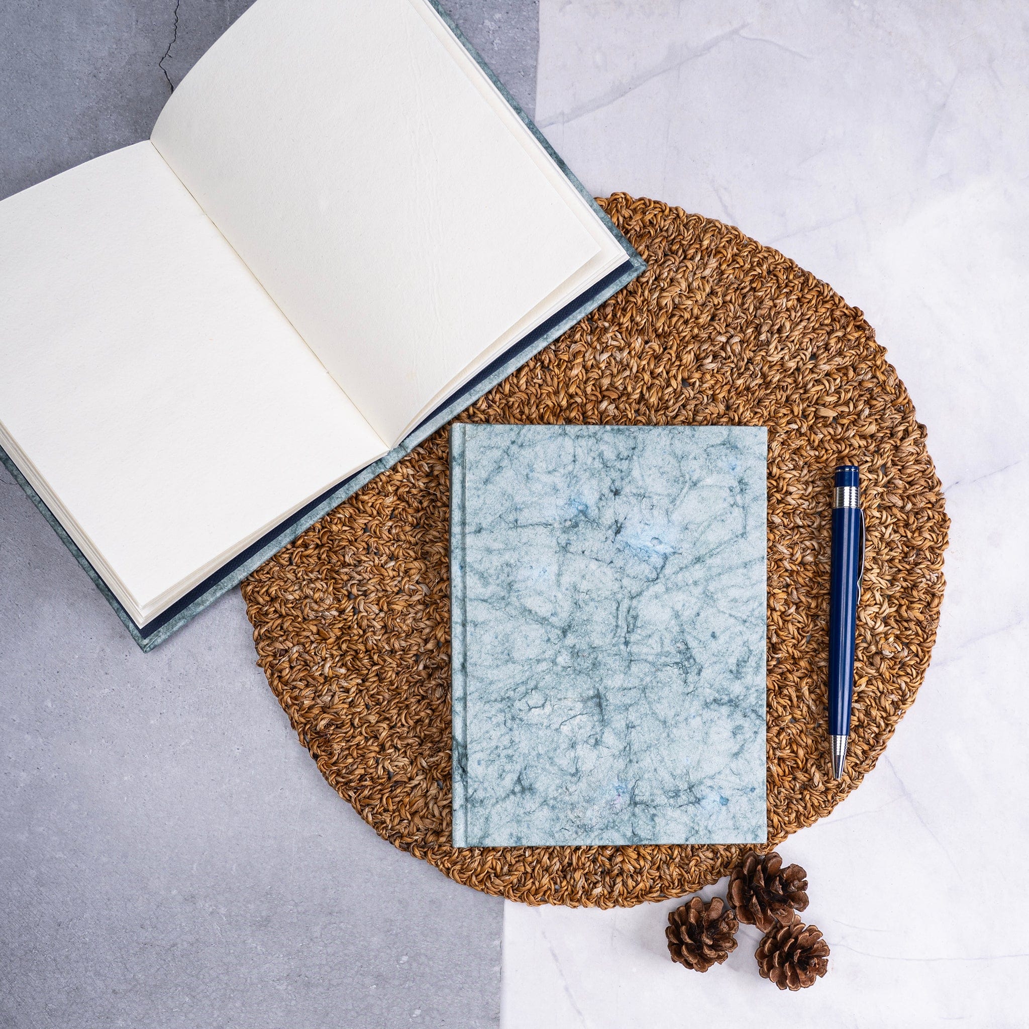 Artmansha Blue Batik Hardbound Diary artmansha