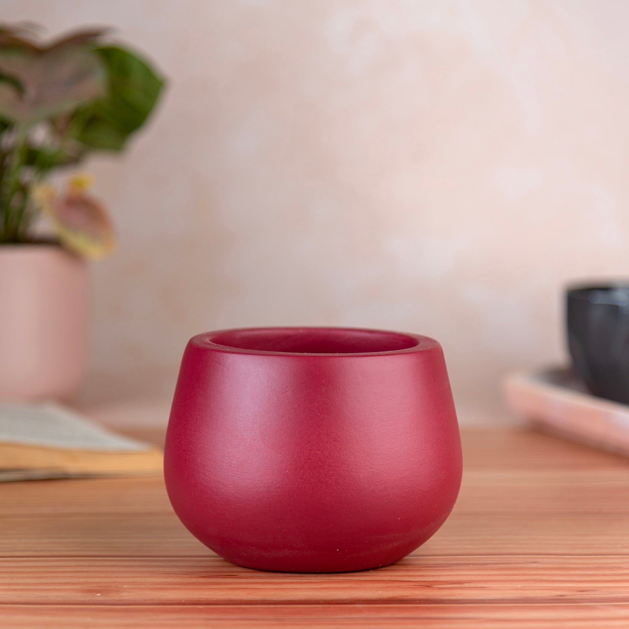 Pots & Planters Artmansha 'Minimal' Maroon Terracotta Planter artmansha