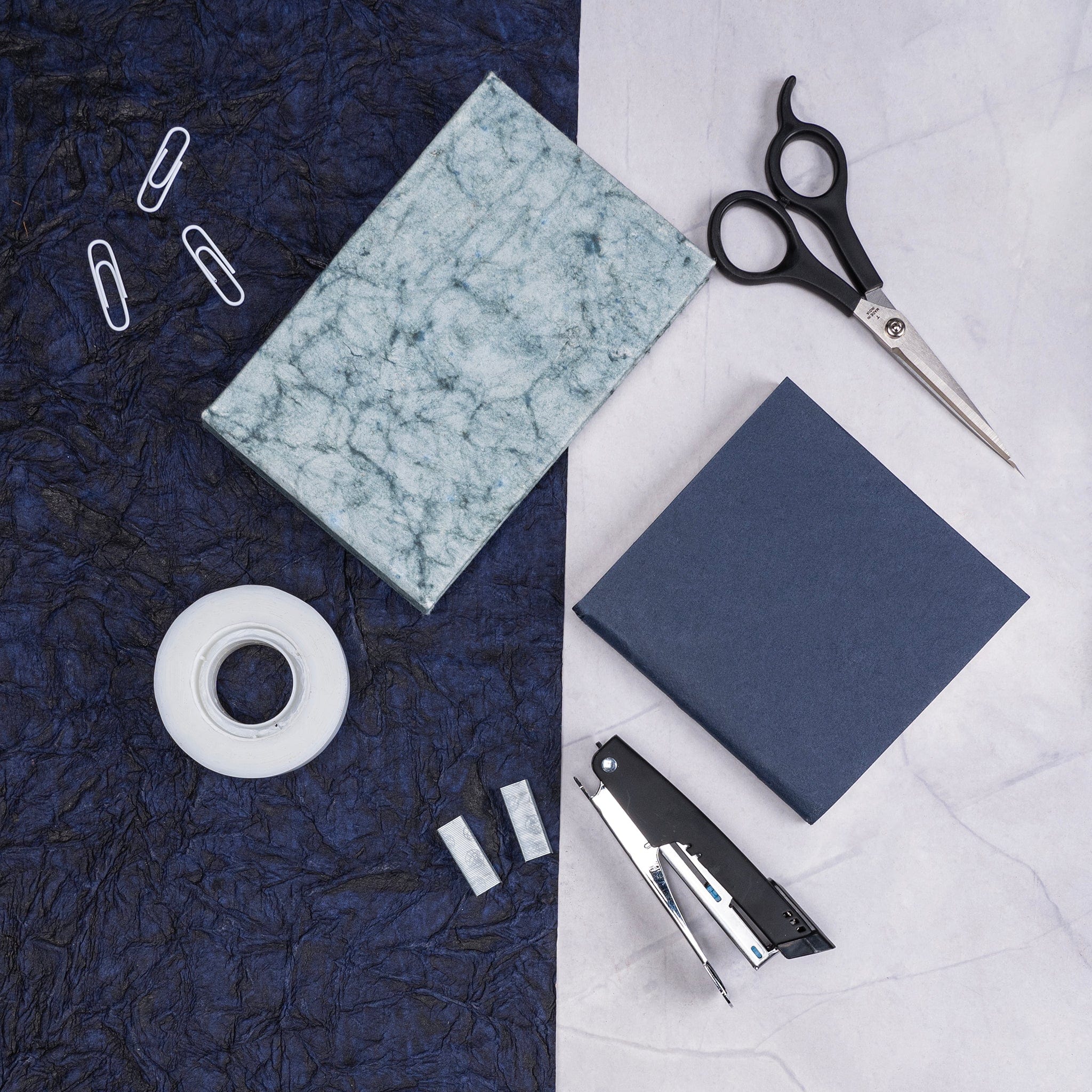 Small Blue Batik Notepad & Small Blue Batik Pocket Diary - Combo artmansha
