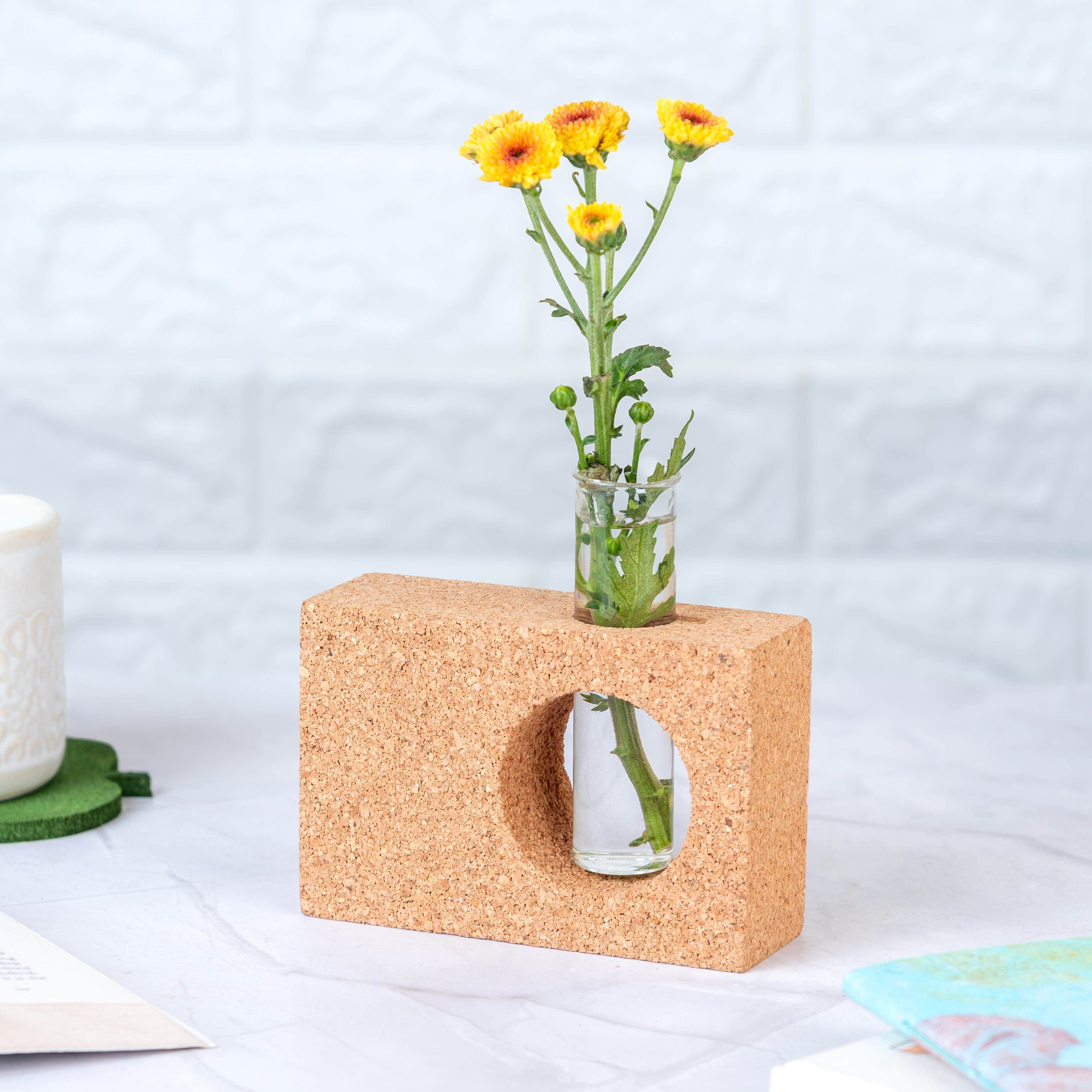Vases 'Minimal' Cork Table Test Tube Planter/Vase artmansha