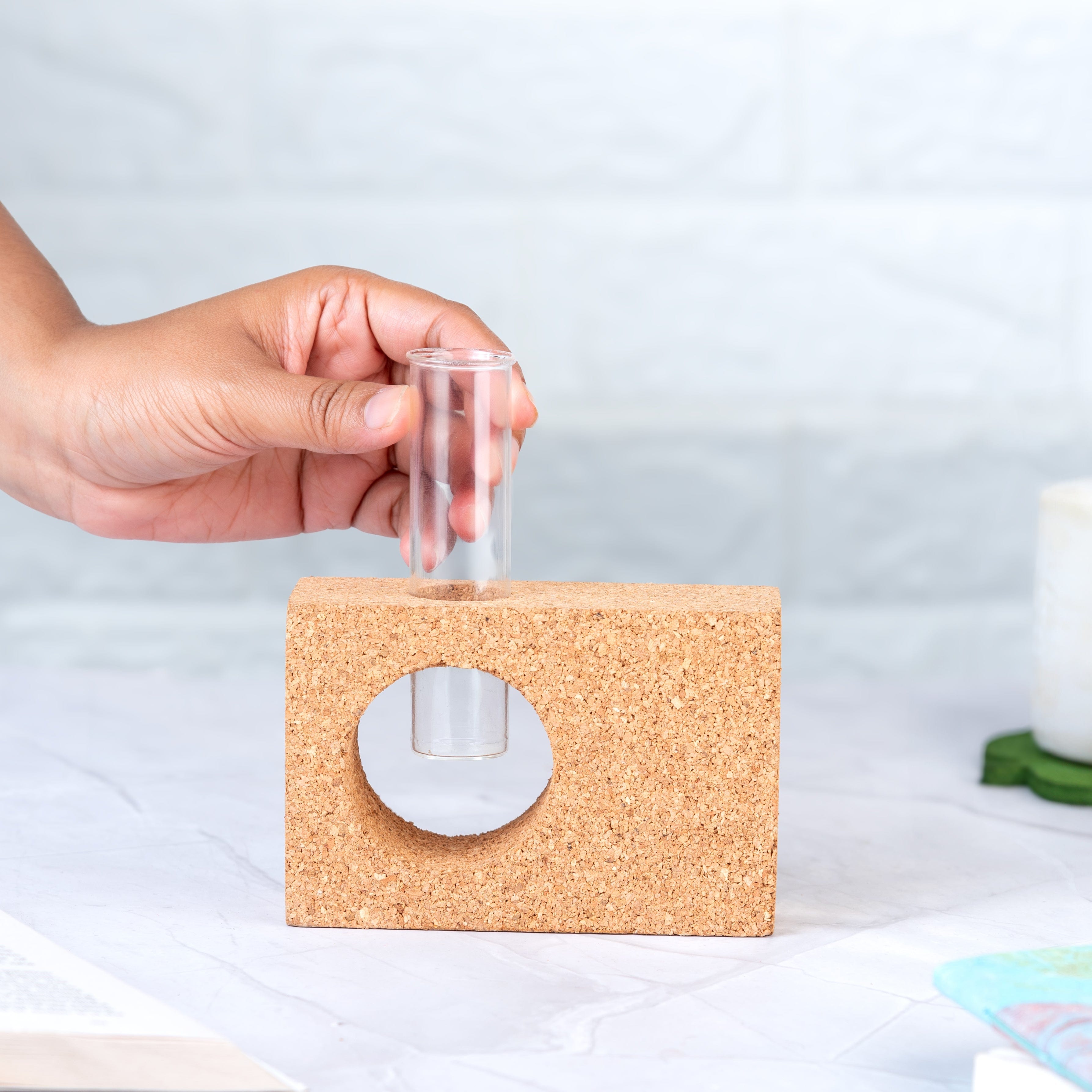 Vases 'Minimal' Cork Table Test Tube Planter/Vase artmansha
