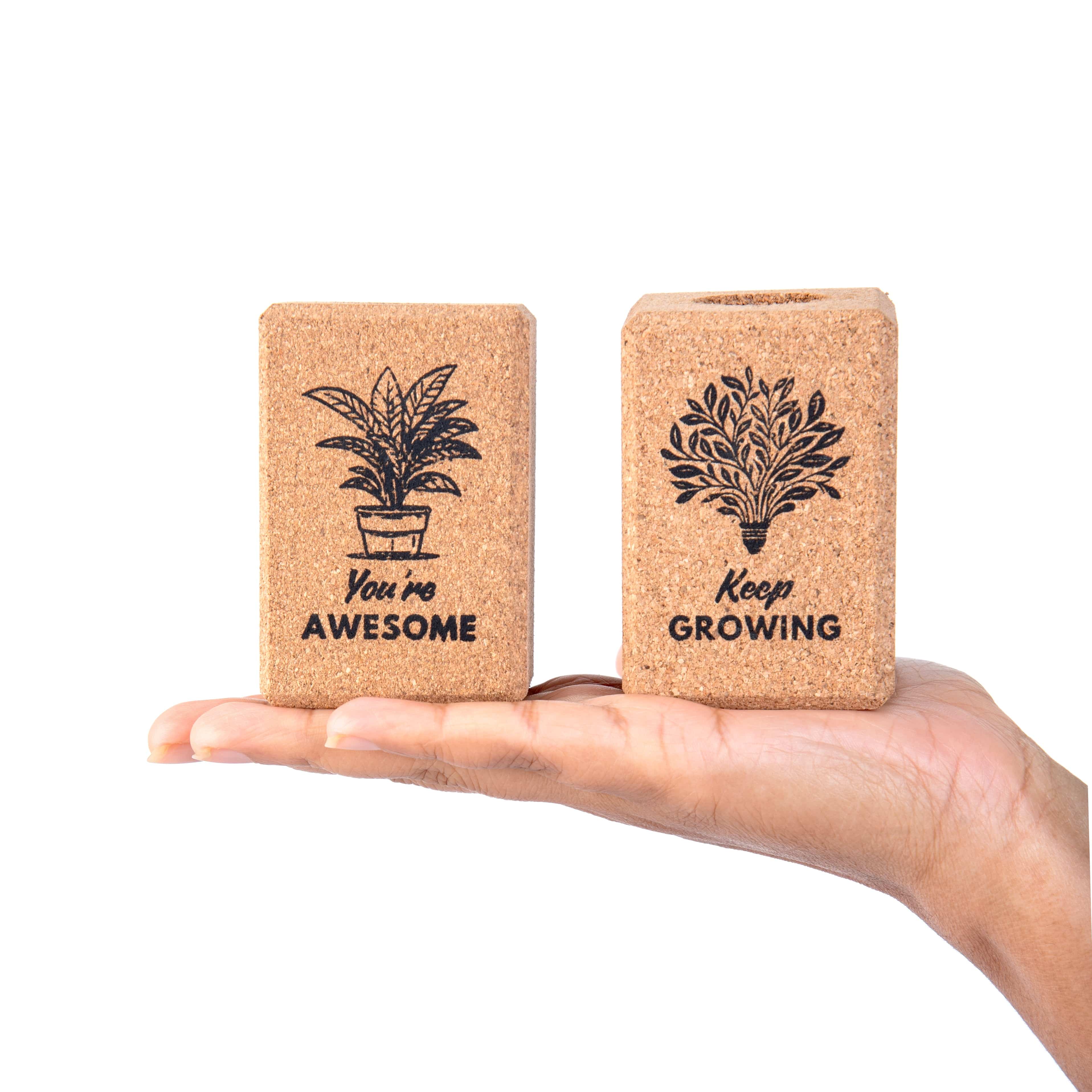 Vases 'Positive Affirmations' Magnetic Planters/Vases (Cork) artmansha